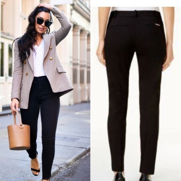 Retro Y2K Michael Michael Kors Black Stretchy Ponte Pants Jeggings Straight Leg - Picture 1 of 10